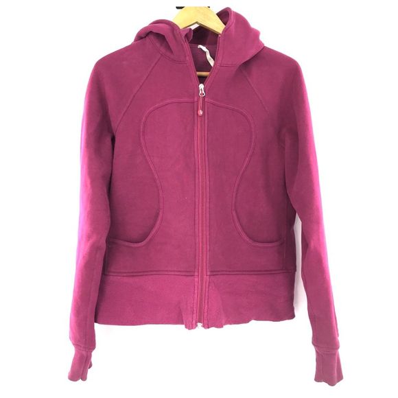 lululemon athletica Tops - Lululemon Raspberry Scuba Zip Hoodie Jacket